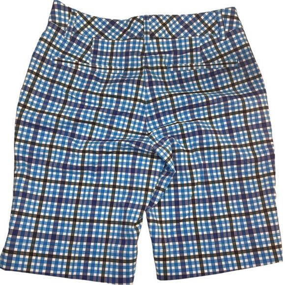 Puma Dry Cell Golf Tech Blue Plaid Golf Shorts Women's NWT Sz 4 - Picture 2 of 7
